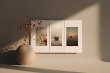 modern living room with fireplace