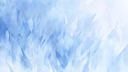 Intricate blue ice watercolor illustration evokes a serene cool wintery abstract design aesthetic