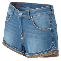 Blue Denim Shorts Folded
