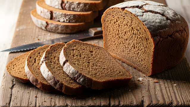 Black Rye Bread (roti gandum hitam Rusi
