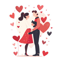Valentine's Day Heart Holiday Background stock illustration