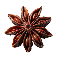 Macro close-up of a whole star anise pod