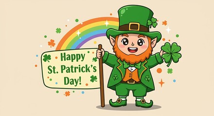 Leprechaun's Rainbow Greeting