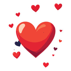 Valentine's Day Heart Holiday Background stock illustration