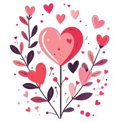 Valentine's Day Heart Holiday Background stock illustration