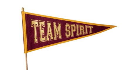 Pennant with the phrase Team Spirit
