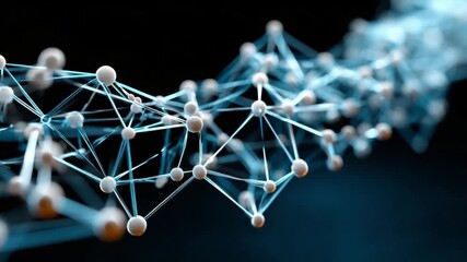 Molecular Nexus: A captivating visual of interconnected molecular structures, forming an intricate web against a dark backdrop, symbolizing the complex beauty of science and technology. - Powered by Adobe
