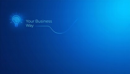 A glowing blue lightbulb with a question mark inside it, symbolizing innovative business ideas and solutions.