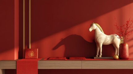 Chinese New Year interior with horse