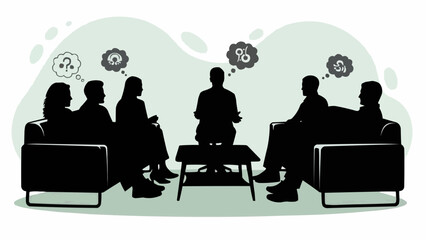 silhouettes of business people