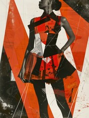 Abstract fashion illustration woman