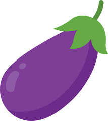 Whole purple brinjal vegetable vector art
