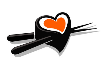Sushi logo a forma di cuore