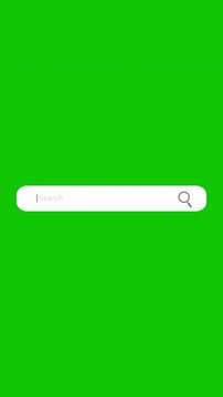 Search Bar With Magnifying Glass Animation Green Screen for Website SEO and Internet Optimization. 4K Resolution