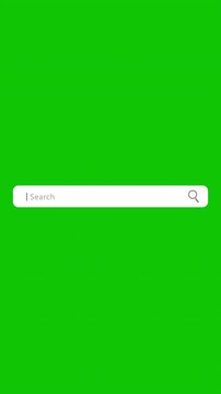 Search Bar With Magnifying Glass Animation Green Screen for Website SEO and Internet Optimization. 4K Resolution
