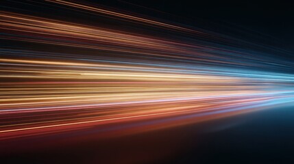 Abstract light trails creating a sense of speed and technology. Digital data transfer visualization. Future communication concept for banner.