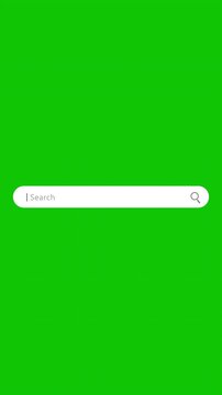 Search Bar With Magnifying Glass Animation Green Screen for Website SEO and Internet Optimization. 4K Resolution