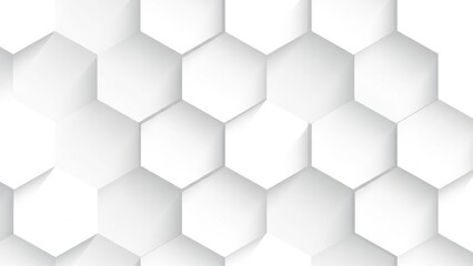 White hexagonal pattern with shadow effect