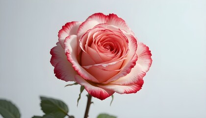 Pink rose with white-tipped petals