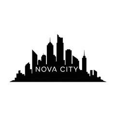 Fototapeta premium Modern cityscape with sleek skyscrapers in Nova City