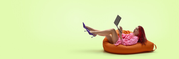 Remote freelance professional managing work from informal workspace. Concept of home based freelancing, adaptable workspace, digital tools, independent work lifestyle. Banner