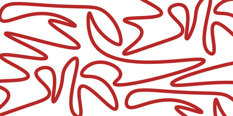 Twisted line, fluid, curved, wriggling endless stripe seamless repeat vector patterns set. Liquid, funky organic ornaments, groovy square backgrounds. Doodle, uneven hand drawn wavy, winding line