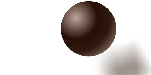 chocolate ball isolated on a white background