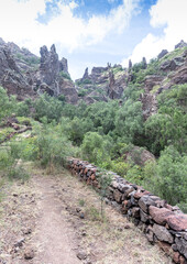 Hiking Trail Through Volcanic Canyon in Santo Ant&atilde;o, Cape Verde