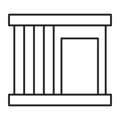 Prison Vector Line icon Design