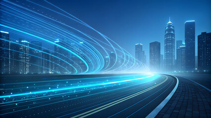 uturistic City Highway and Digital Speed Concept