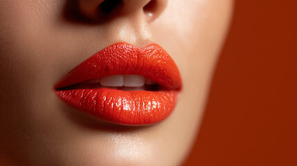 Fototapeta premium Luxury lipstick macro image for cosmetic and makeup advertising. 
