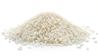 Pile of White Rice Grains on Clean Surface.