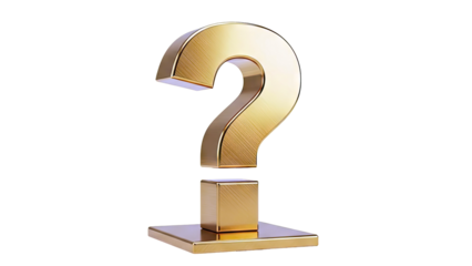 Golden Question Mark Symbol
