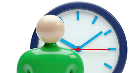 Man and Clock Icon