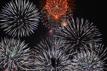 colorful fireworks in the night sky