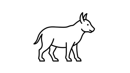 Obraz premium Minimalist Line Art Donkey Icon - Simple Animal Vector Illustration
