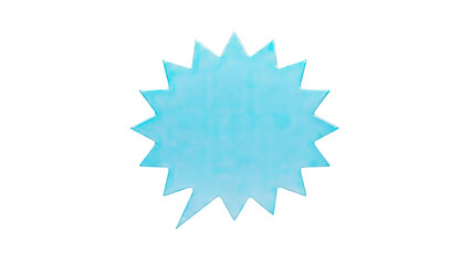 Blue Starburst Speech Bubble