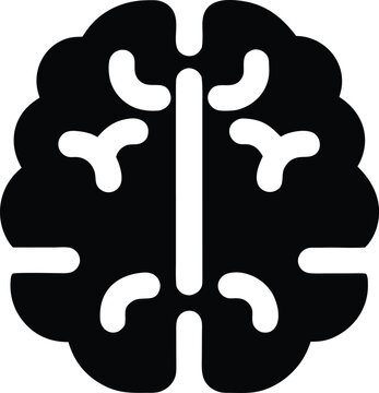 boltzmann brain in void silhouette vector illustration on transparent background