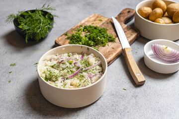 Healthy Sauerkraut Bowl with Fresh Dill