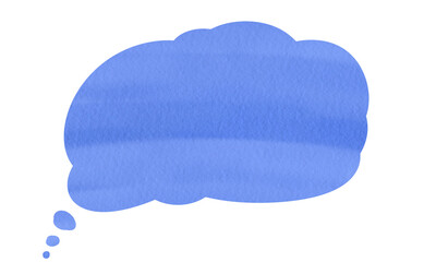 Hand Drawn Watercolor Speech Bubble PNG Clipart