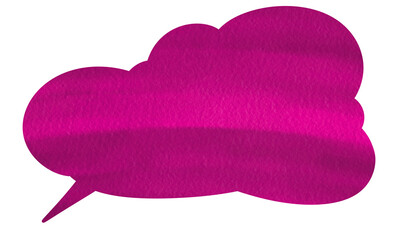 Hand Drawn Watercolor Speech Bubble PNG Clipart