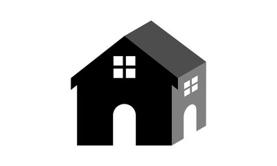 simple home building vector