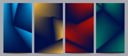 Obraz premium illustration vector graphic abstract gradient background set