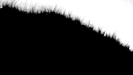 a black background with a white streak of light in the top right corner of the image looks very abstract