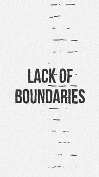 Lack of Boundaries - mental health concept Minimalist Glitch Effect