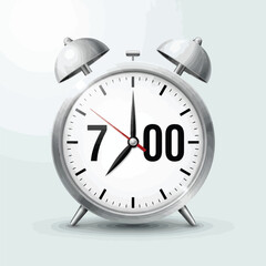Time's Call: A classic alarm clock showcases a specific time, a moment that could mark the beginning of a productive day or a peaceful end. The illustration, with its sleek design.