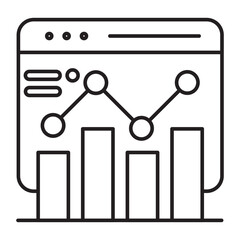 Analytical Vector Line icon Design