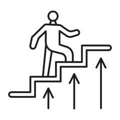 Career Promotion Vector Line icon Design