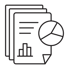 Report Vector Line icon Design