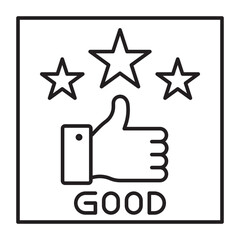 Satisfaction Vector Line icon Design